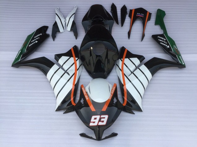 93 Baracuda White and Black 12-16 CBR1000RR Fairings