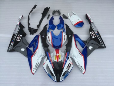 Alien Blue and White 09-14 S1000RR Fairings