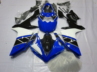 Black Black and White 07-08 R1 Fairings