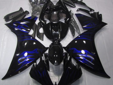 Black & Blue Flame 09-11 R1 Fairings