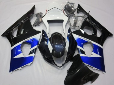 Black Blue and White 03-04 GSXR 1000 Fairings