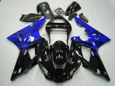 Black Flame & Blue 00-01 R1 Fairings