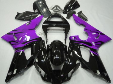 Black Flame & Purple 00-01 R1 Fairings