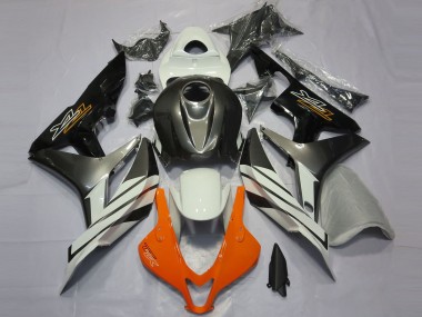 Black Grey and Orange 07-08 CBR600RR Fairings