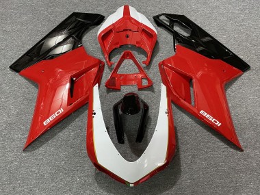 Black Red White 07-14 Ducati 848 1098 1198 Fairings