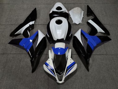 Black White and Blue 07-08 CBR600RR Fairings