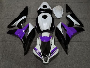 Black White and Purple 07-08 CBR600RR Fairings