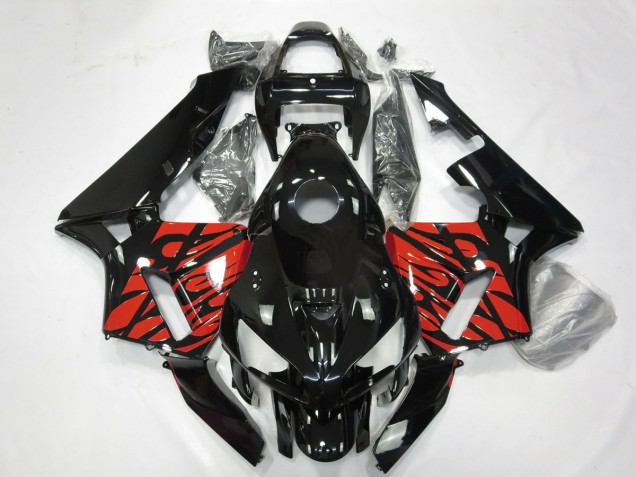 Black and Tribal Red 05-06 CBR600RR Fairings