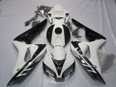 Black and White OEM Style No Decals 06-07 CBR1000RR Fairings