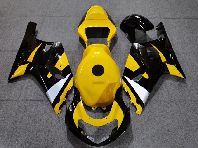 Black and Yellow 01-03 GSXR 600-750 Fairings