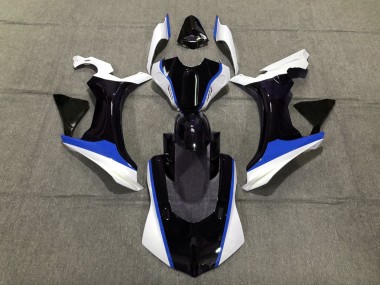 Blue Black and White 15-19 R1 Fairings