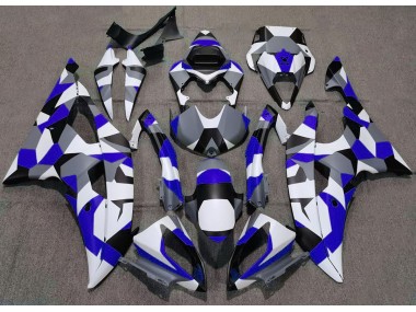 Blue Camo Plain 08-16 R6 Fairings