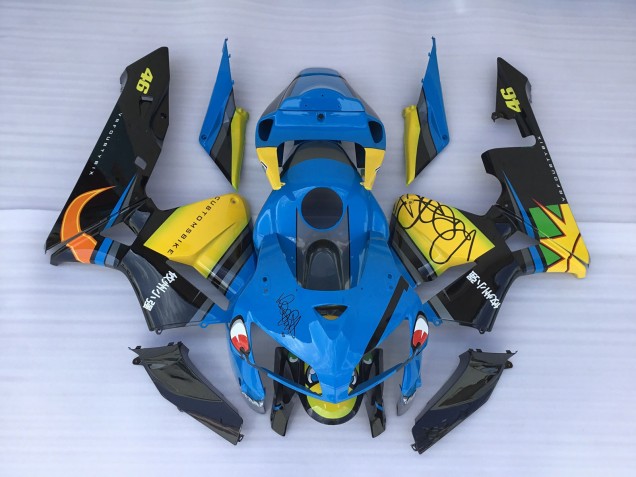 Blue Shark & Yellow 05-06 CBR600RR Fairings