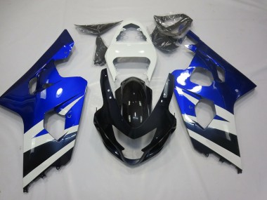 Blue White and Black 04-05 GSXR 600-750 Fairings