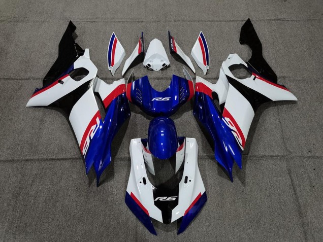 Blue White and Red 17-21 R6 Fairings