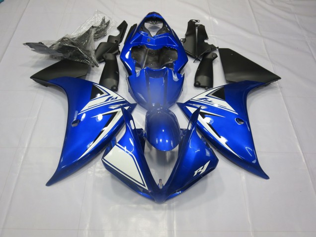 Blue and Black 12-14 R1 Fairings