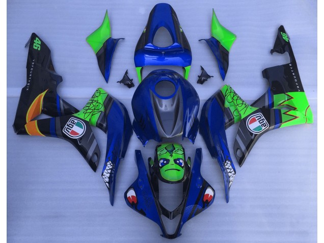 Blue and Green Shark 07-08 CBR600RR Fairings