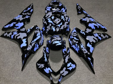 Blue and Grey Camouflage 07-08 CBR600RR Fairings