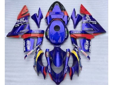 Blue and Red Trickstar 04-05 ZX10R Fairings