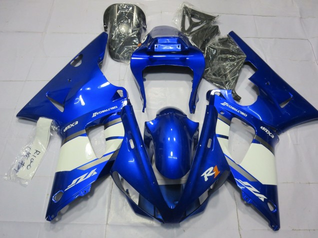 Blue and White 00-01 R1 Fairings