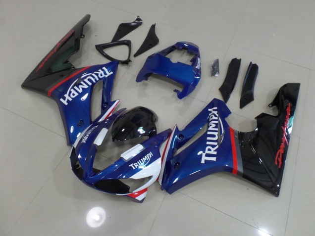 Blue and White 09-12 Daytona 675 Fairings