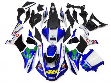 Blue and White 46 15-19 R1 Fairings