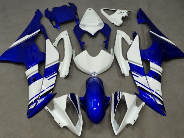 Blue and White Custom OEM Style 08-16 R6 Fairings