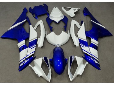 Blue and White Custom OEM Style 08-16 R6 Fairings