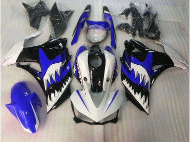 Blue and White Shark 15-18 R3 Fairings