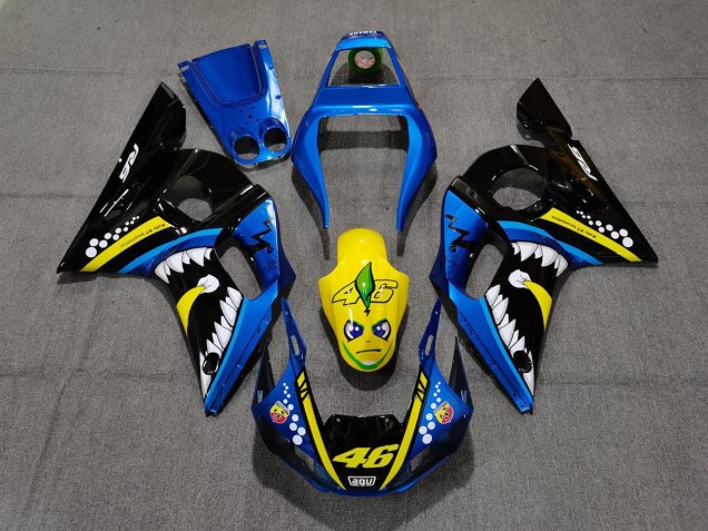 Blue and Yellow Shark 98-02 R6 Fairings