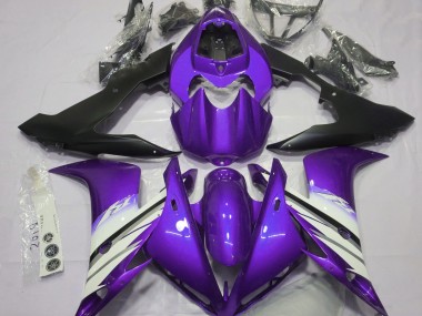 Bright Purple & White 04-06 R1 Fairings