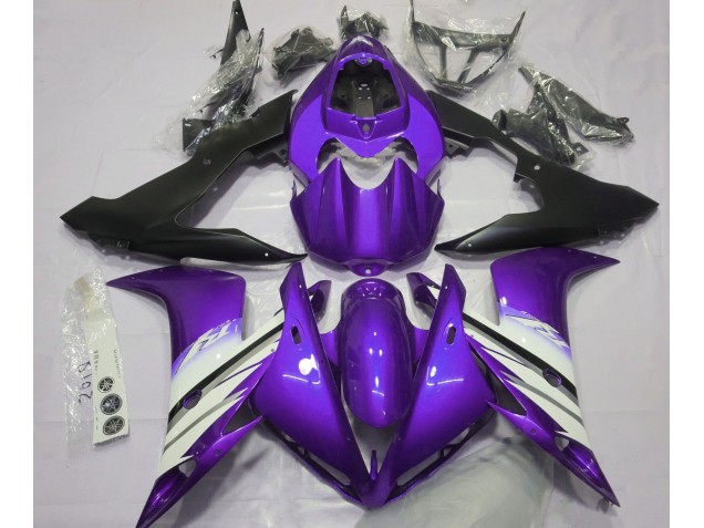 Bright Purple & White 04-06 R1 Fairings