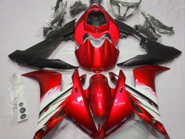 Bright Red & White 04-06 R1 Fairings