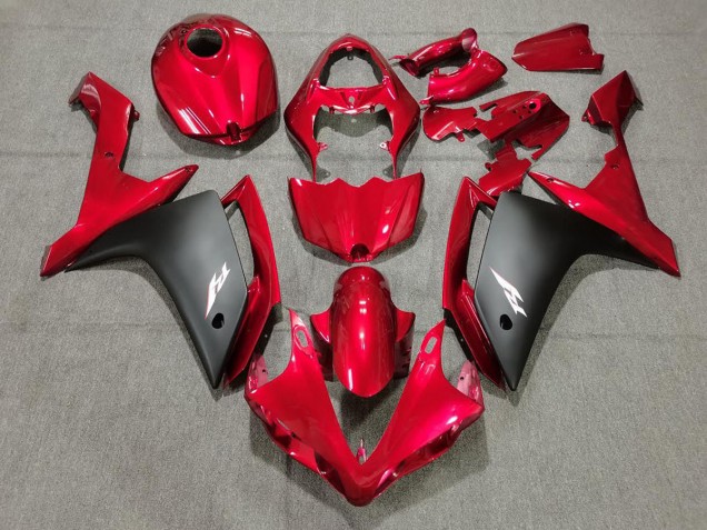 Candy Red & Black 07-08 R1 Fairings