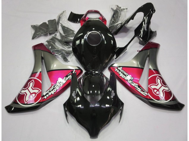 Candy Red on Black Custom 08-11 CBR1000RR Fairings