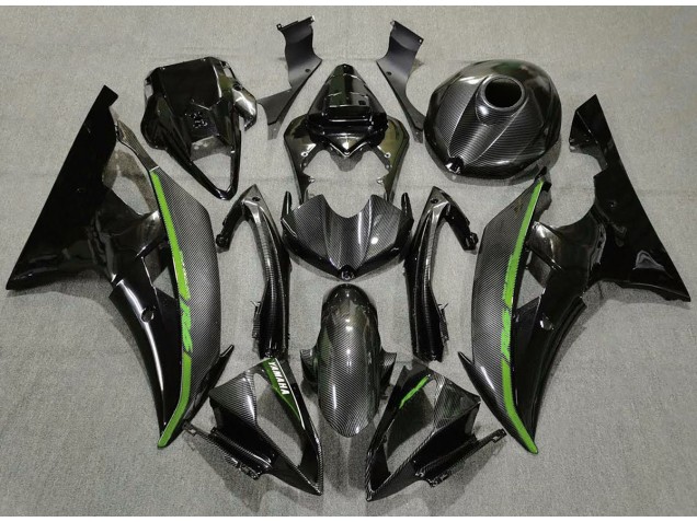 Carbon Fiber & Green 08-16 R6 Fairings