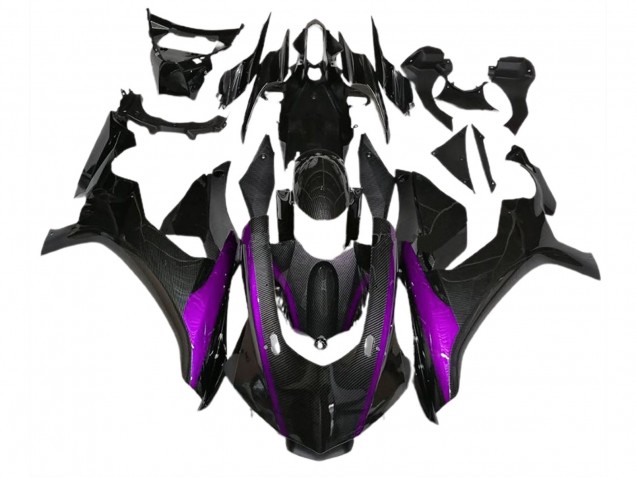 Carbon Fiber Style & Purple 15-19 R1 Fairings