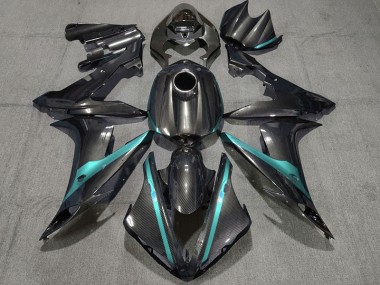 Carbon Fiber Style w Light Blue 04-06 R1 Fairings