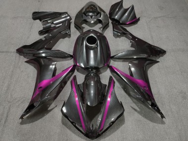 Carbon Fiber Style w Pink 04-06 R1 Fairings