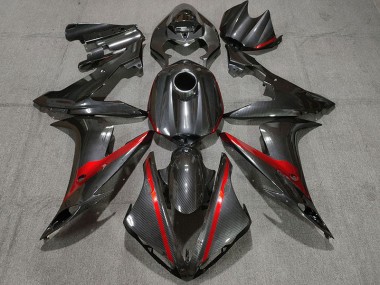 Carbon Fiber Style w Red 04-06 R1 Fairings