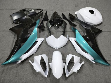 Custom LightBlue Black and White 08-16 R6 Fairings