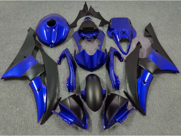 Deep Blue and Matte Black 08-16 R6 Fairings