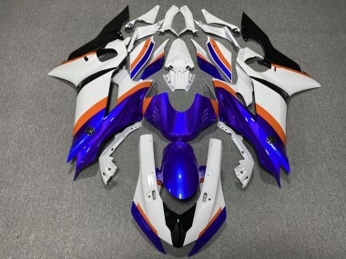 Deep Blue and Orange 17-21 R6 Fairings