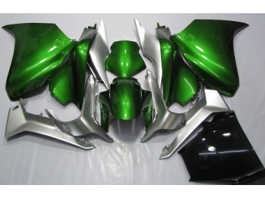 Deep Green and Silver 10-13 VFR1200 Fairings