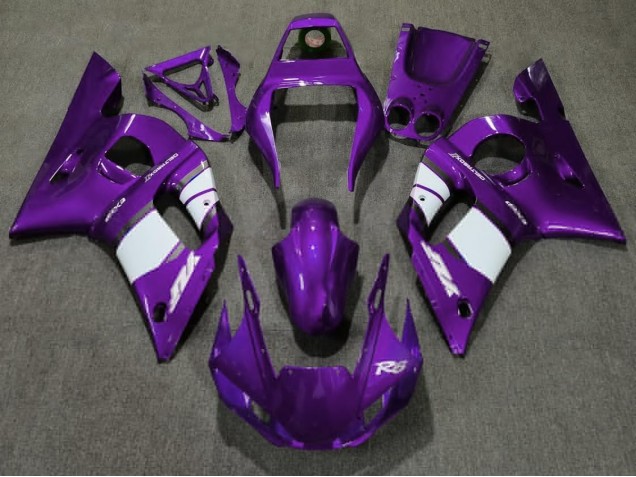 Deep Purple & White 98-02 R6 Fairings