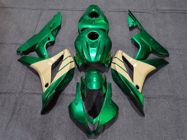 Emerald Green and Tan 07-08 CBR600RR Fairings