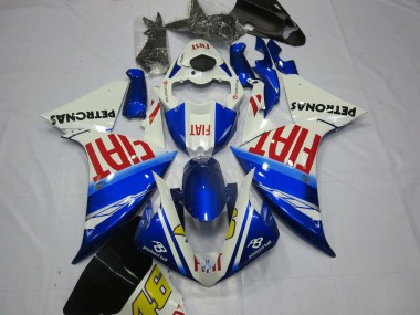 Fiat with Light Blue 12-14 R1 Fairings