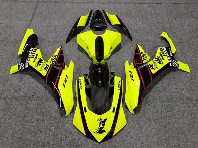 Floro Yellow and Black 15-19 R1 Fairings