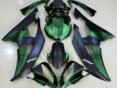 Forest Green and Matte Black 08-16 R6 Fairings