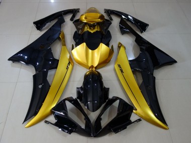 Gloss Black & Gold 08-16 R6 Fairings